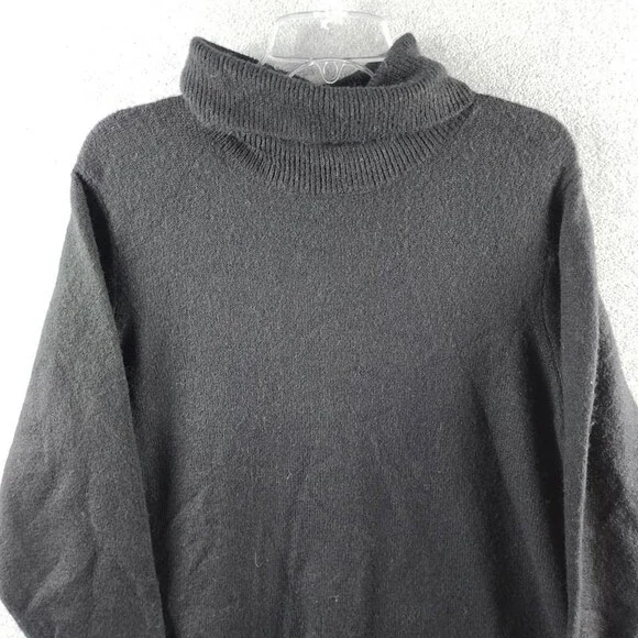 Vince Camuto Turtleneck Sweater Dress Women's XL Rich Black Solid Long Sleeve - Picture 3 of 15